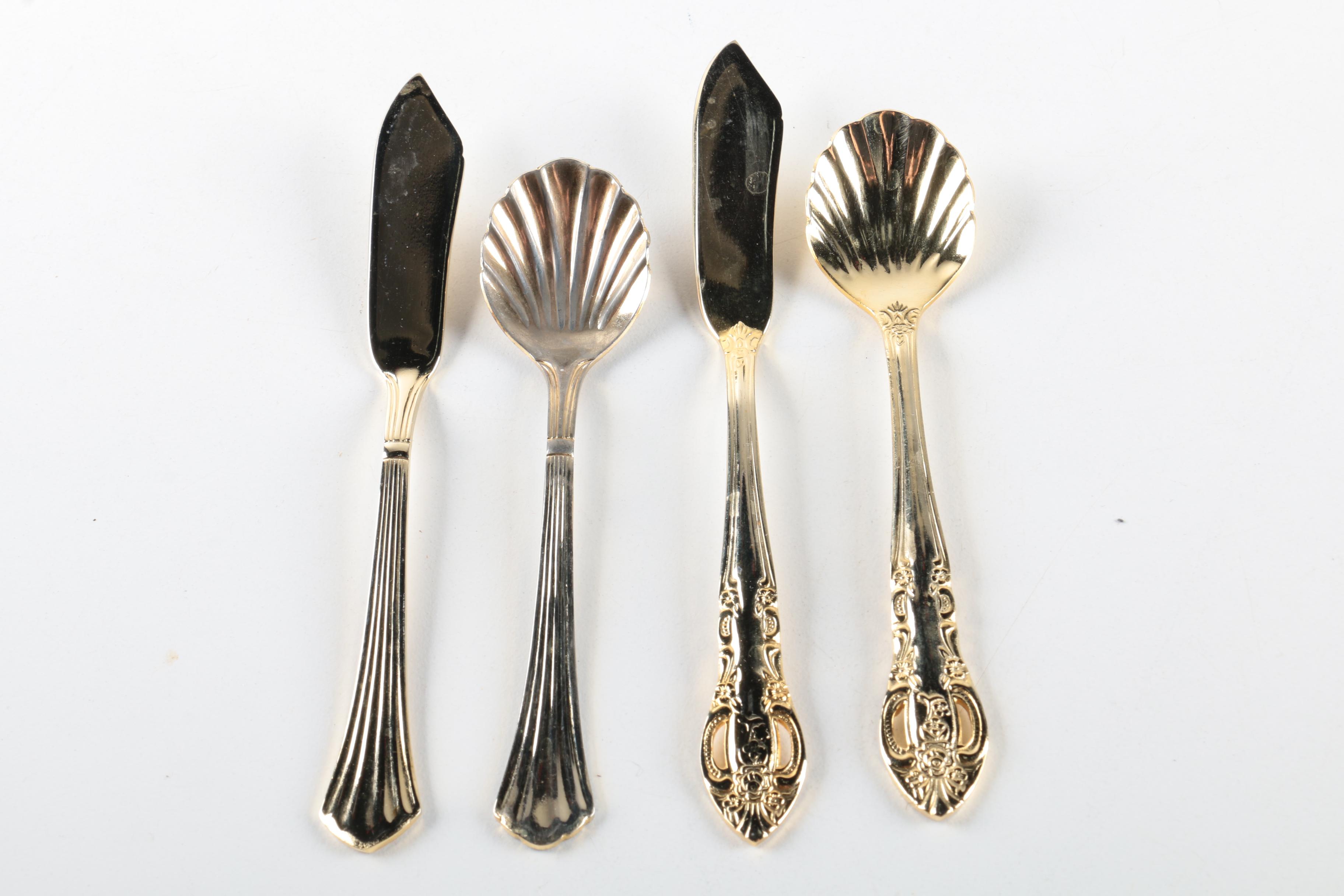 H.F. Ltd Gold-Toned Stainless Steel Flatware Sets
