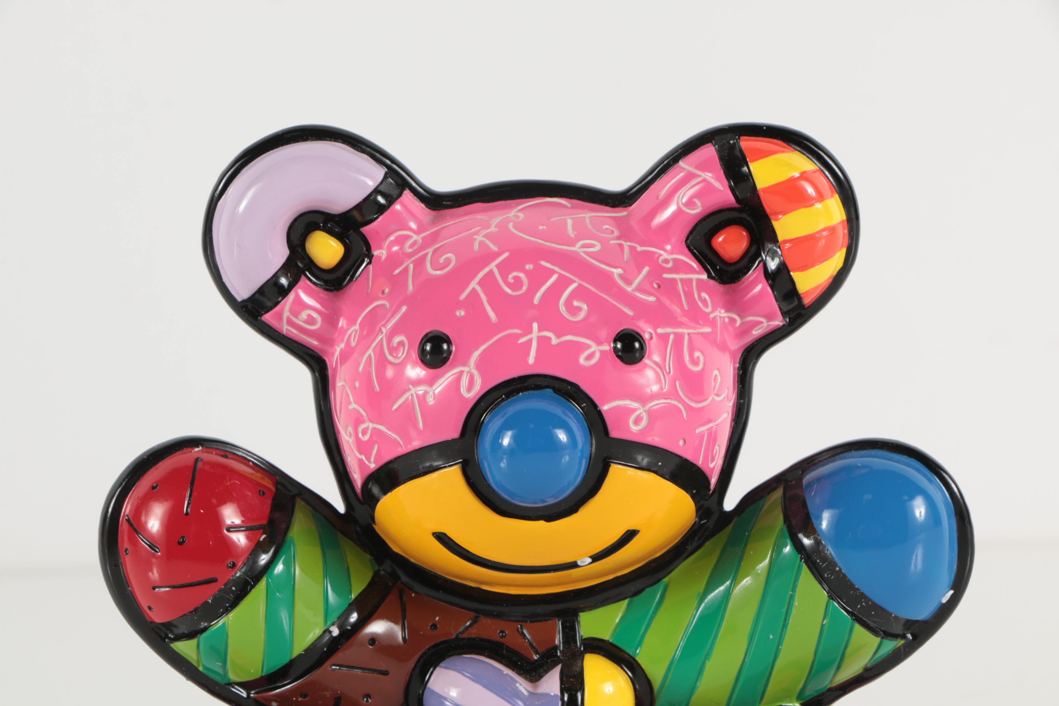 Giftcraft Romero Britto Limited Edition Resin Sculpture  "Fun Bear"