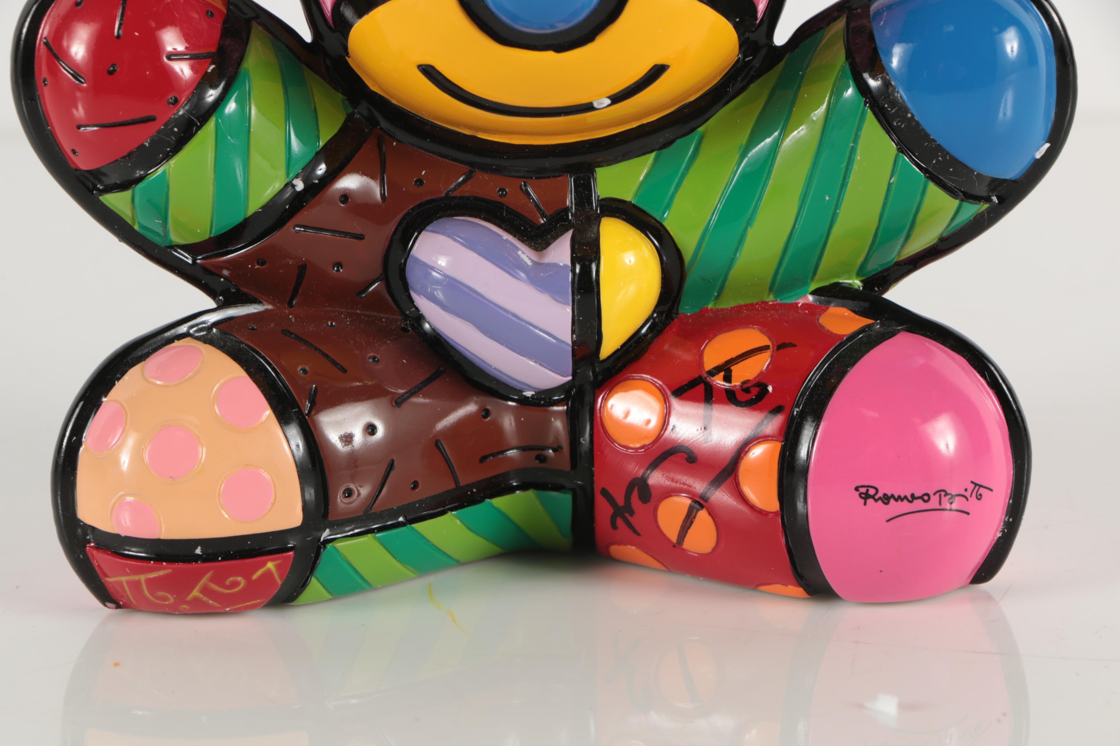Giftcraft Romero Britto Limited Edition Resin Sculpture  "Fun Bear"