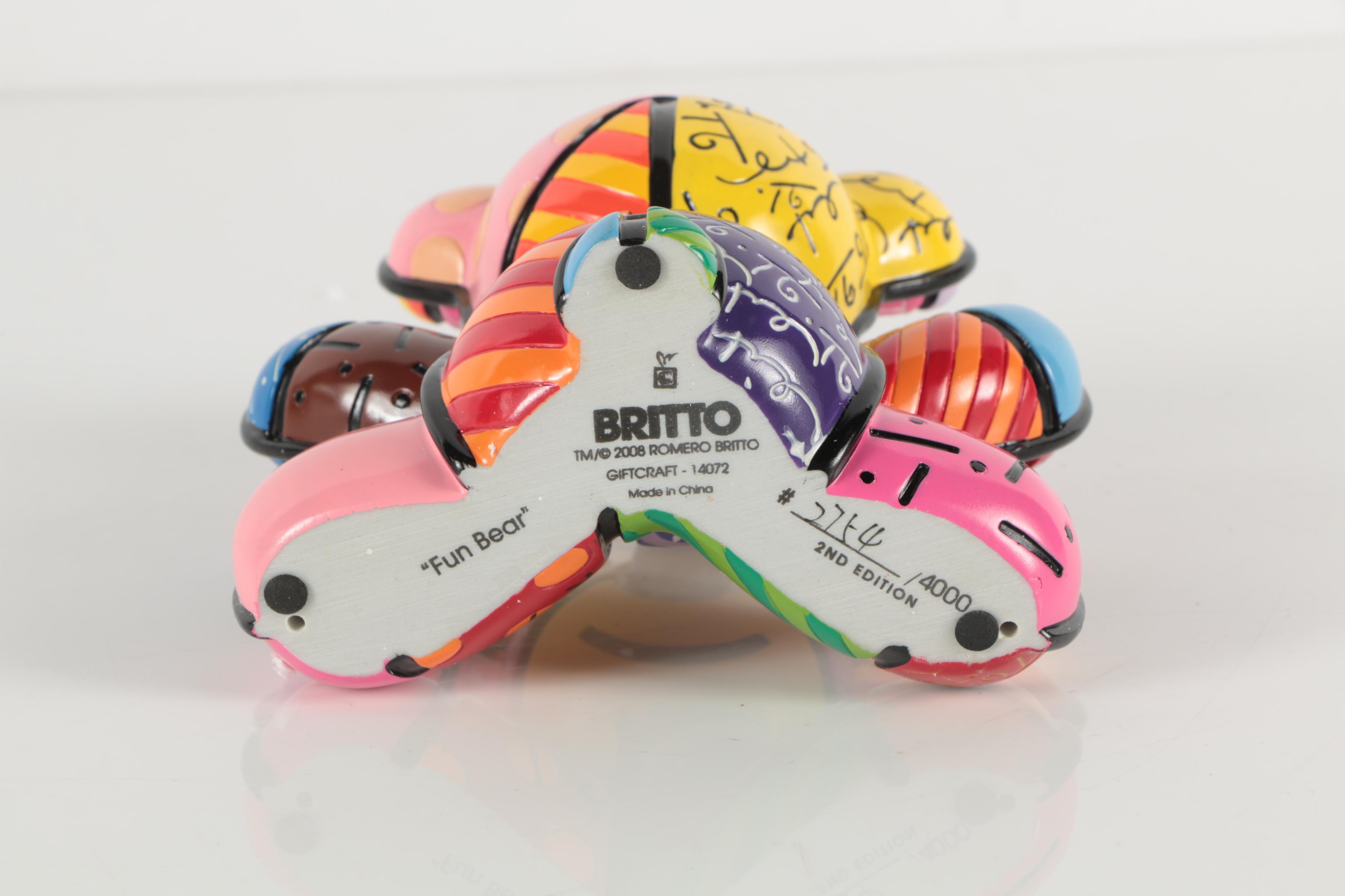 Giftcraft Romero Britto Limited Edition Resin Sculpture  "Fun Bear"