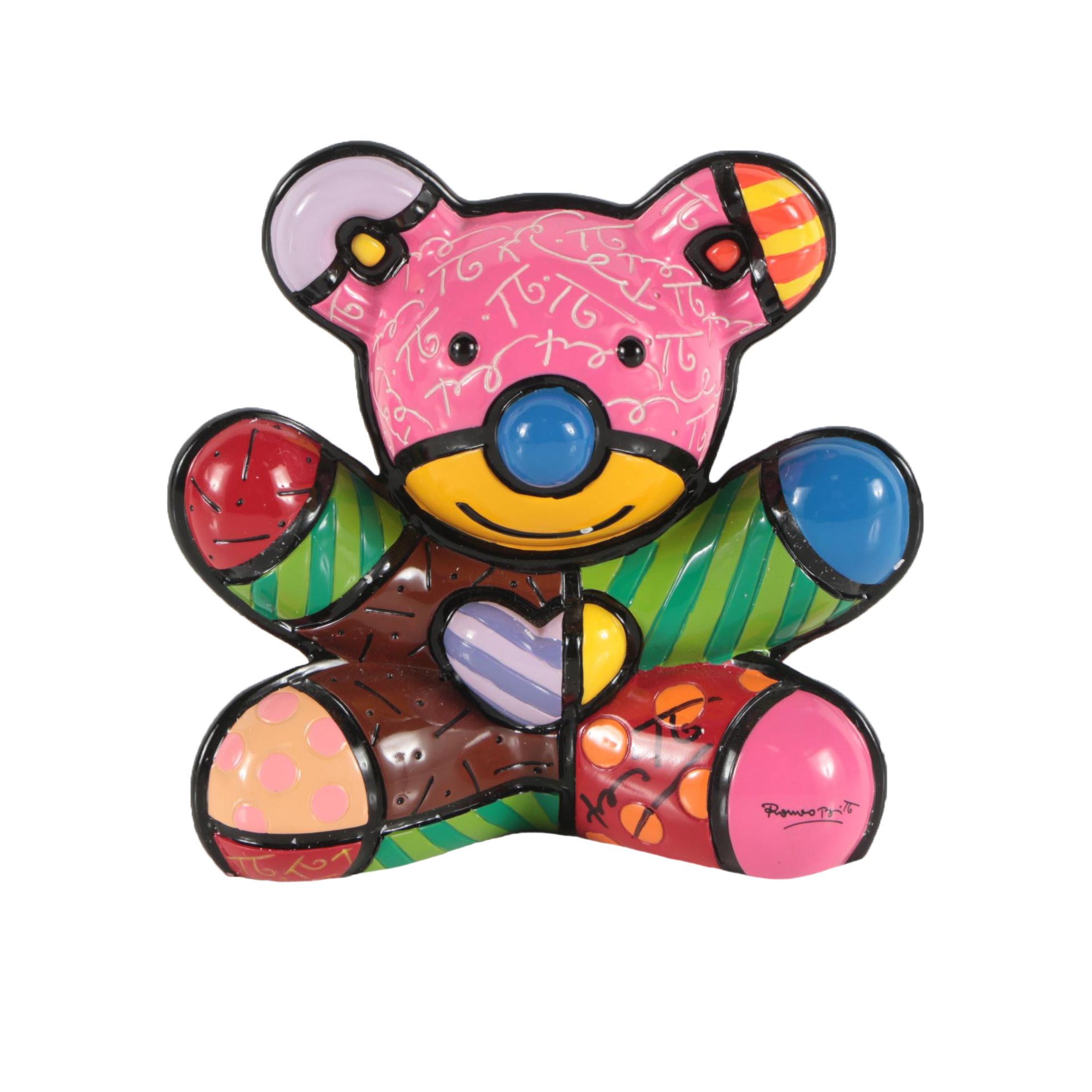 Giftcraft Romero Britto Limited Edition Resin Sculpture  "Fun Bear"
