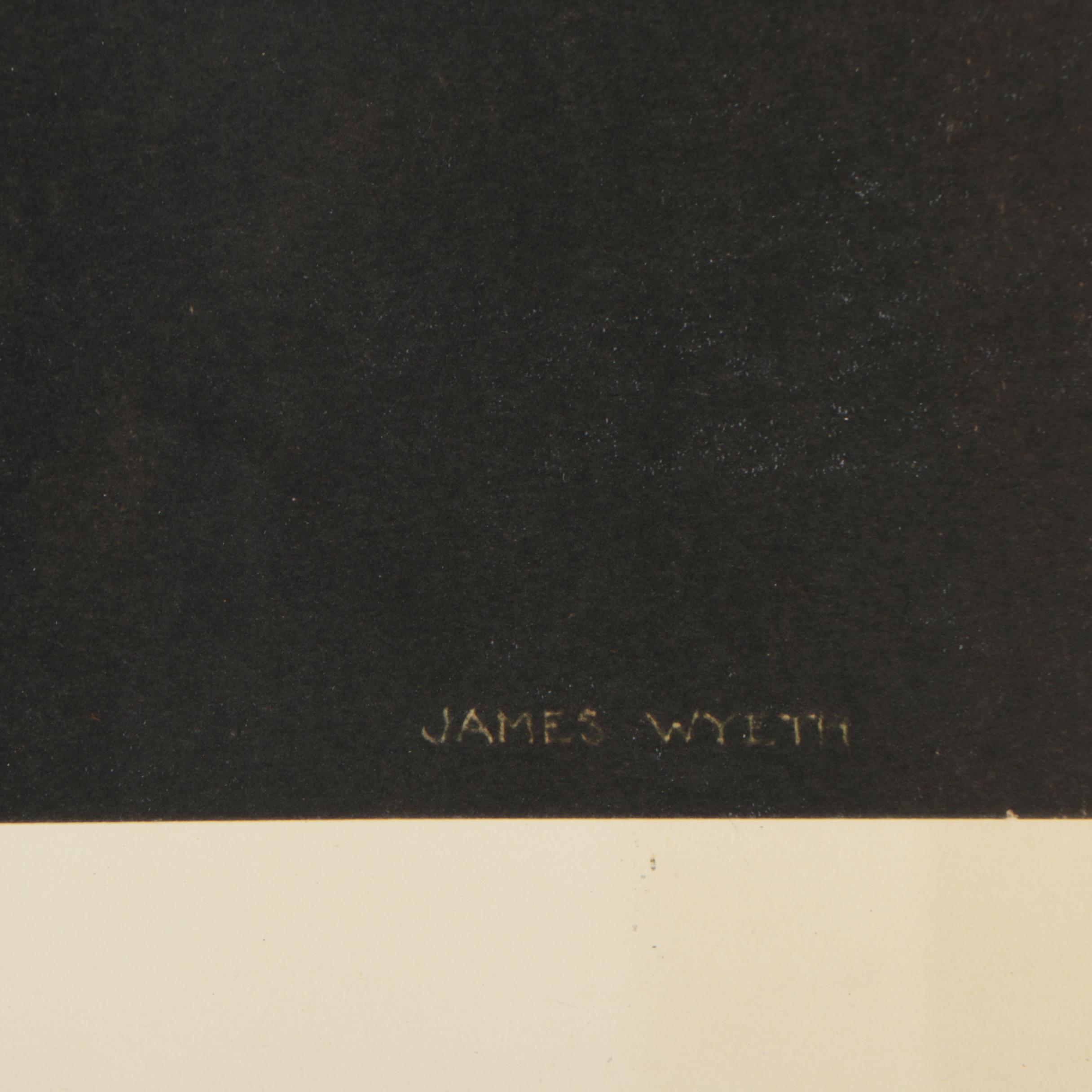 Vintage Collotype After James Wyeth "Draft Age"