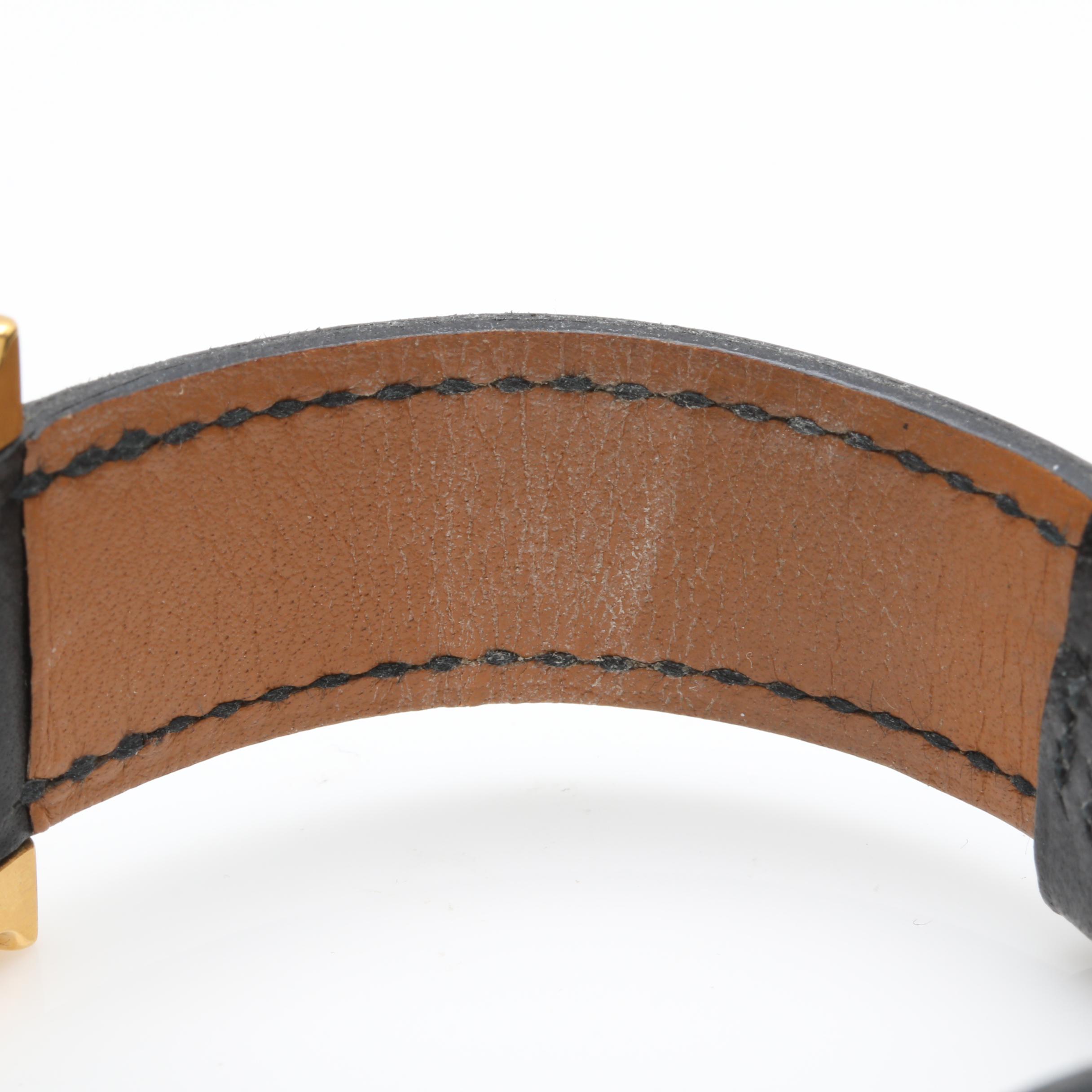 Hermes Paris Stainless Steel 'H' Watch with Box and Papers