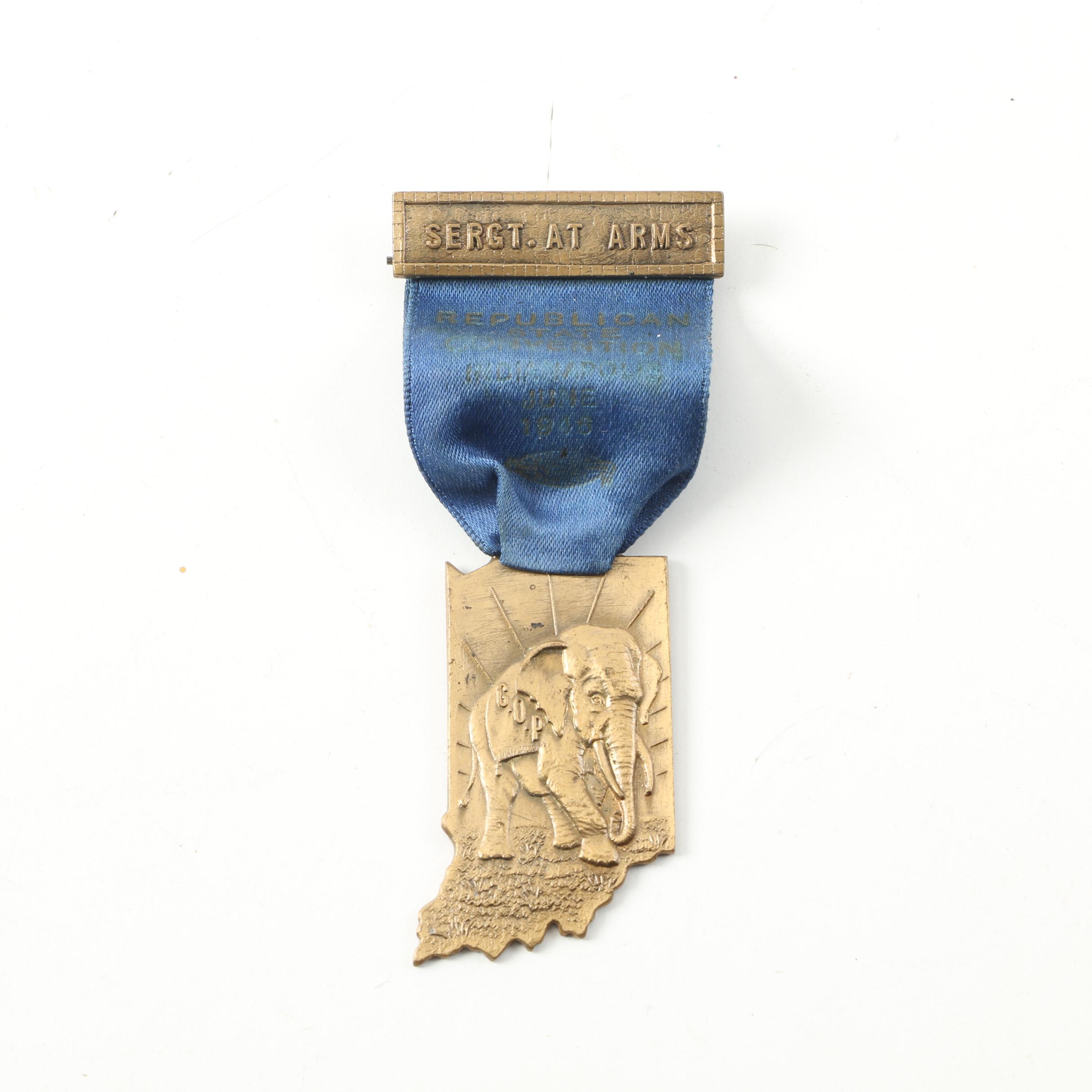 Indiana Republican Convention Sergeant At Arms Pin