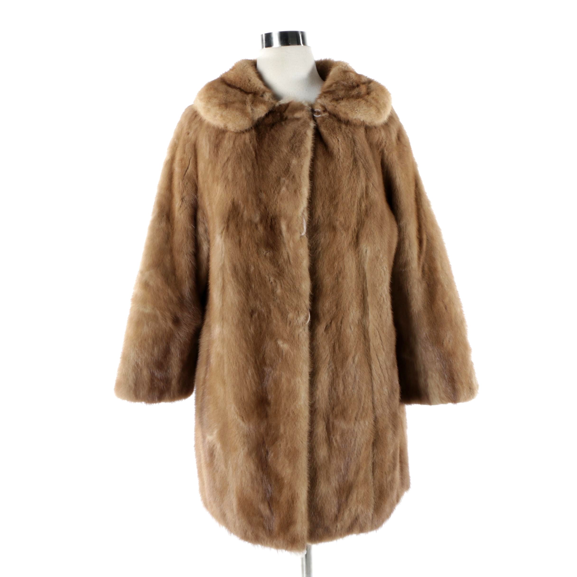 Women's Vintage Peter Duffy Pastel Mink Fur Coat