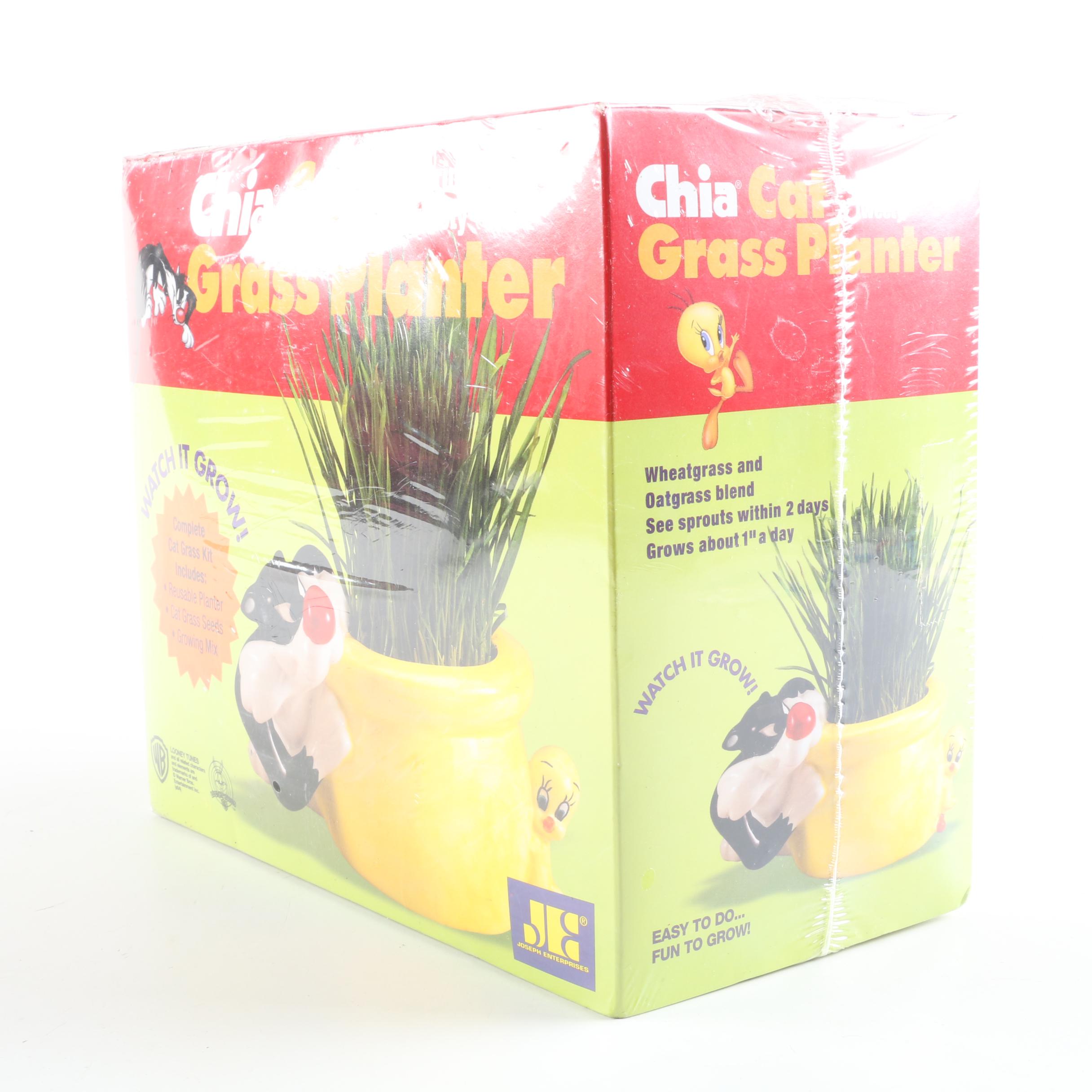 Chia Cat Grass Planter Kit Featuring Sylvester & Tweety
