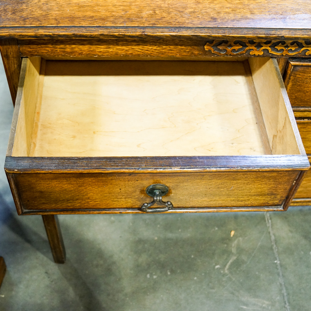 Vintage Oak Dresser with Mirror