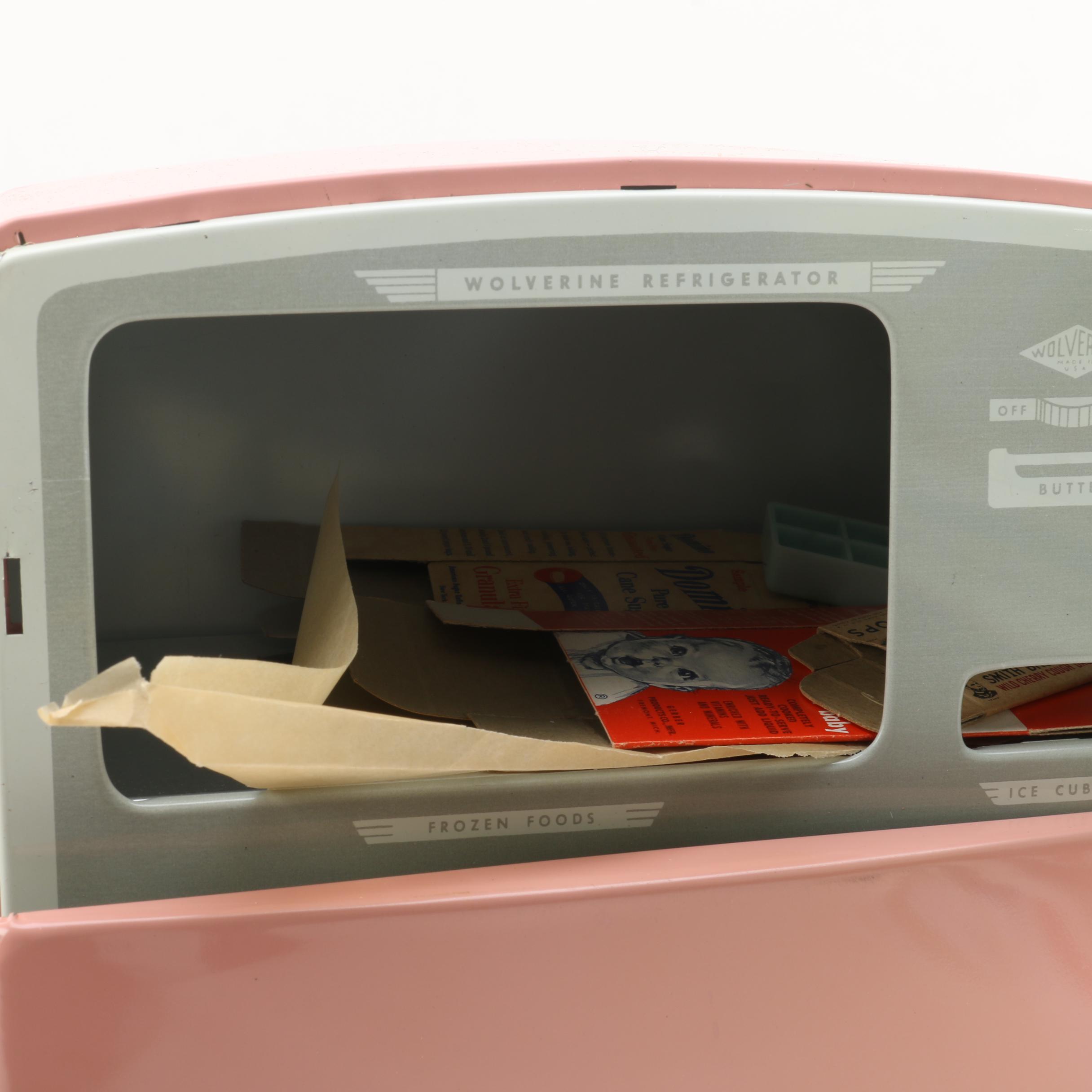 Vintage Wolverine Supply & Mfg. Co. Miniature Refrigerator and Stove