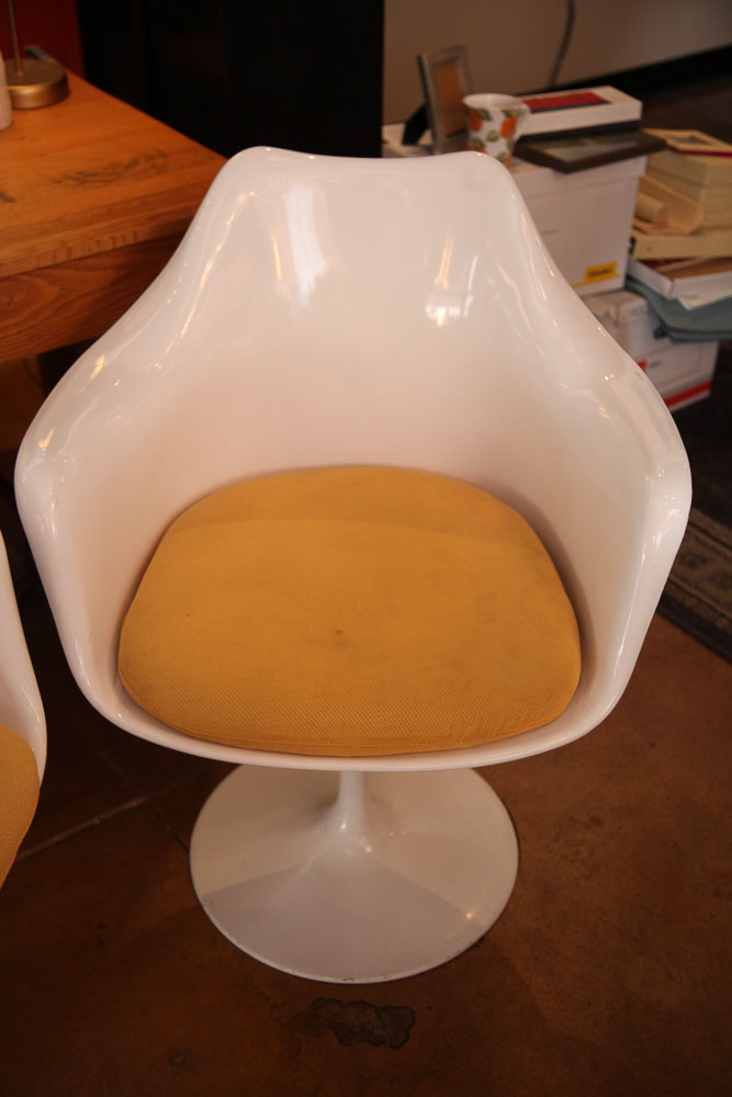 White Tulip Style Chair Pair