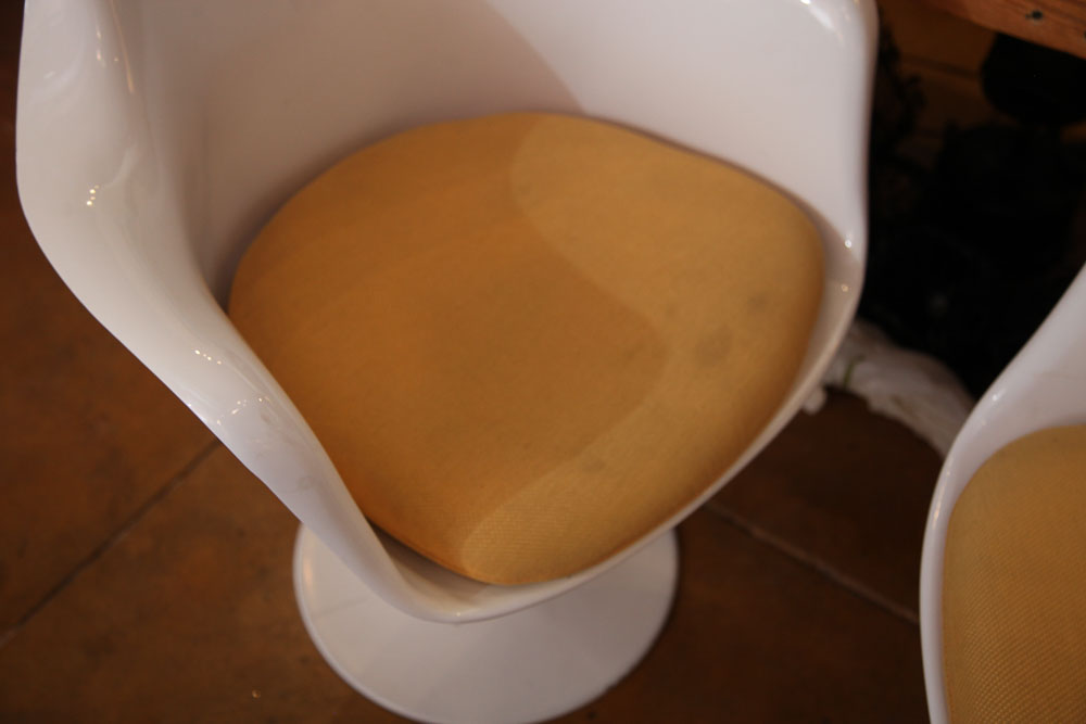 White Tulip Style Chair Pair