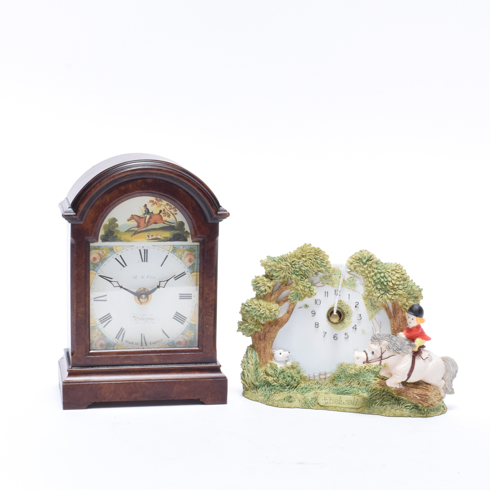 Equestrian Themed Mantle Clocks