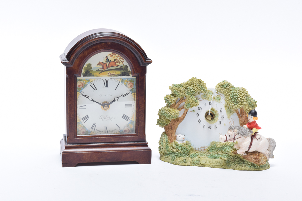 Equestrian Themed Mantle Clocks