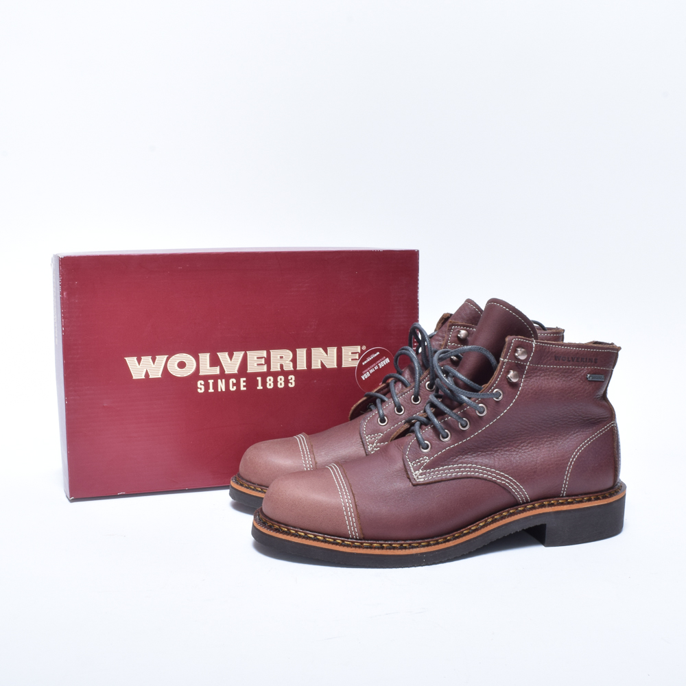 Men's Wolverine Jenson Mahogany Leather Gore-Tex Boots