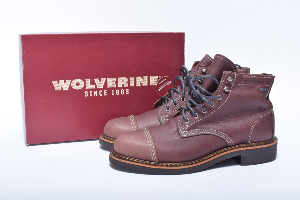 Men's Wolverine Jenson Mahogany Leather Gore-Tex Boots