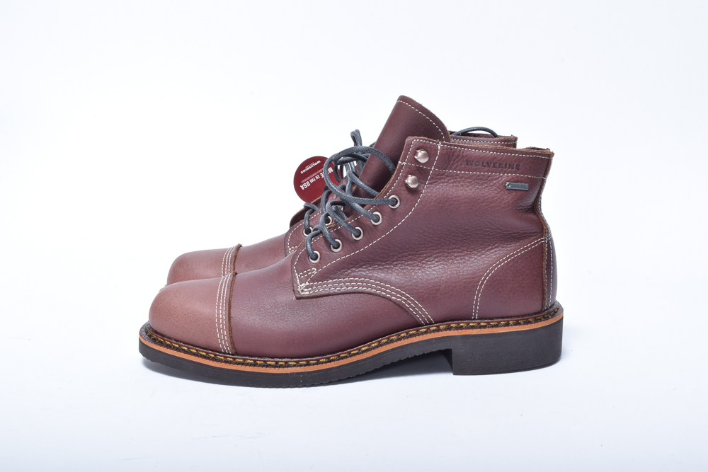 Men's Wolverine Jenson Mahogany Leather Gore-Tex Boots
