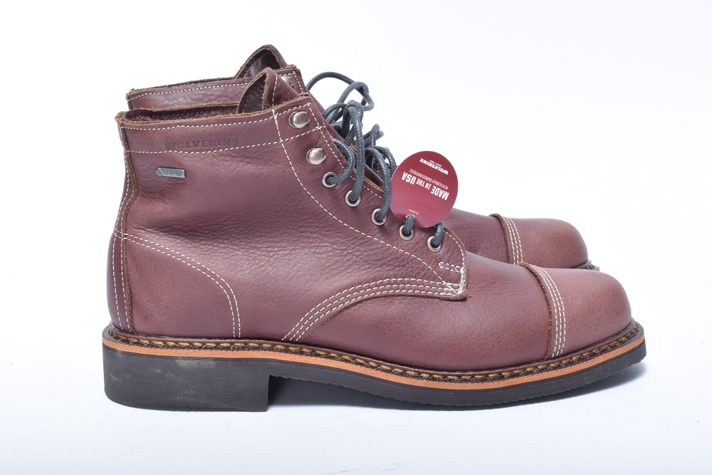 Men's Wolverine Jenson Mahogany Leather Gore-Tex Boots