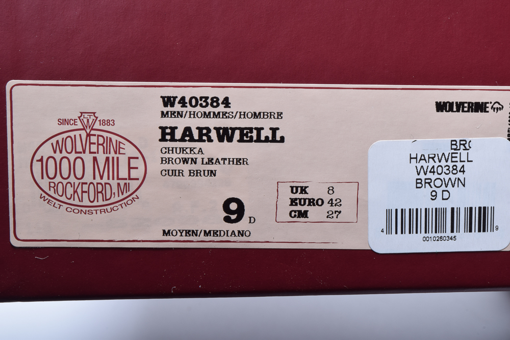 Men's Wolverine Harwell Brown Leather Chukka Boots