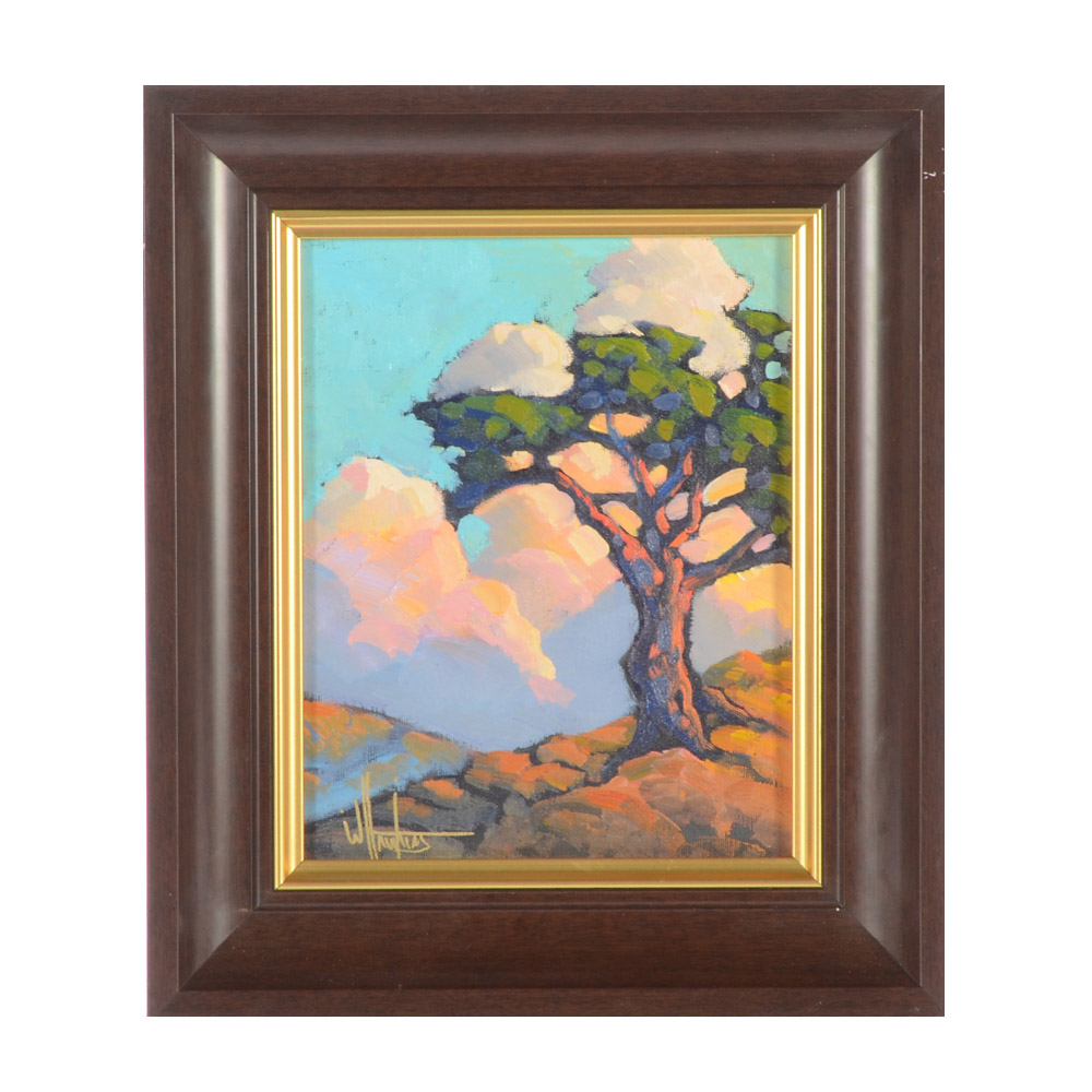 William Hawkins Oil Painting of a Landscape