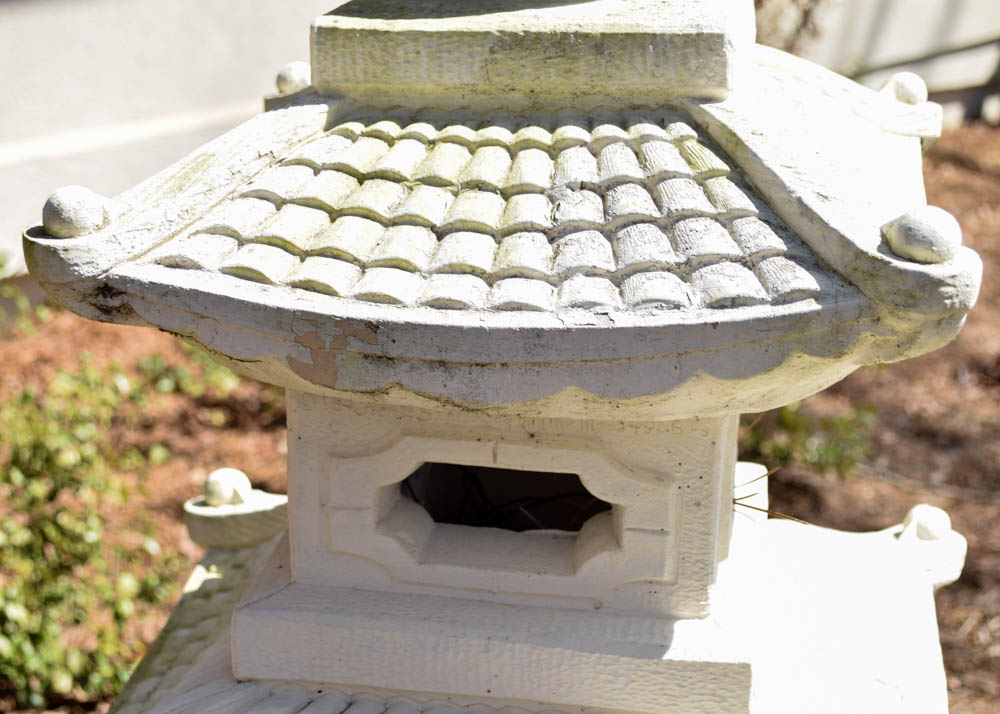 Monumental Concrete Pagoda Lawn Statue