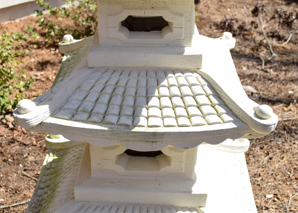 Monumental Concrete Pagoda Lawn Statue