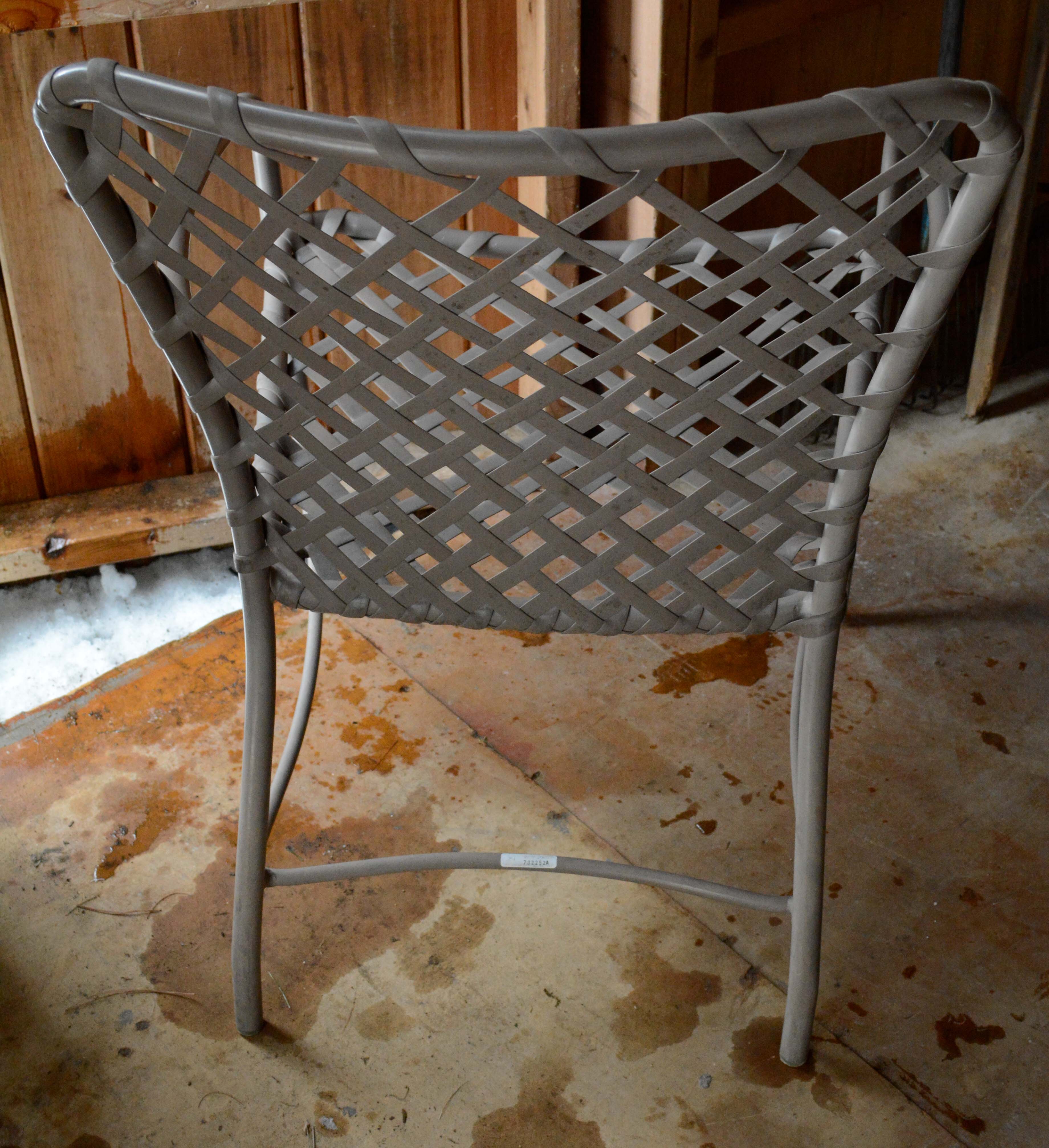 Brown and Jordan Glass Top Metal Patio Table with Chairs