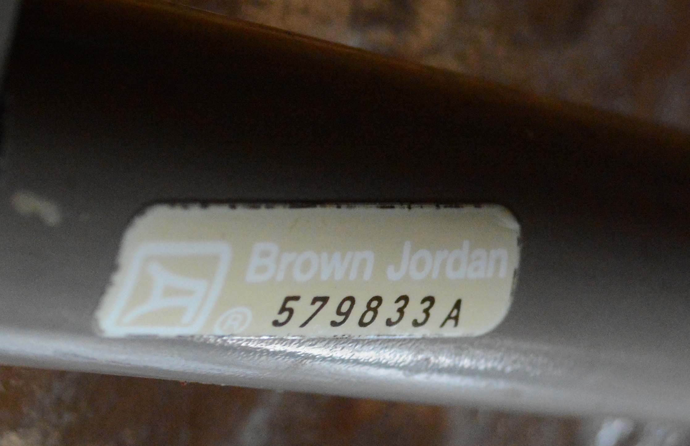 Brown and Jordan Glass Top Metal Patio Table with Chairs