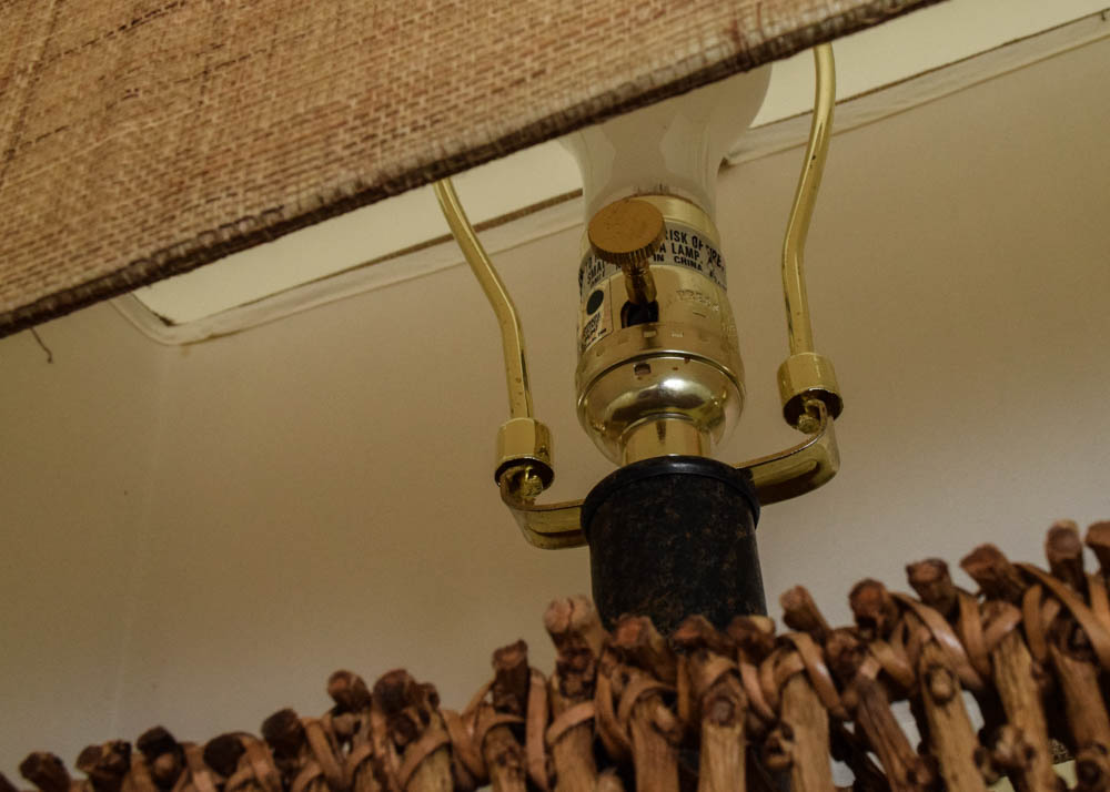 Asian Inspired Cane Lamps