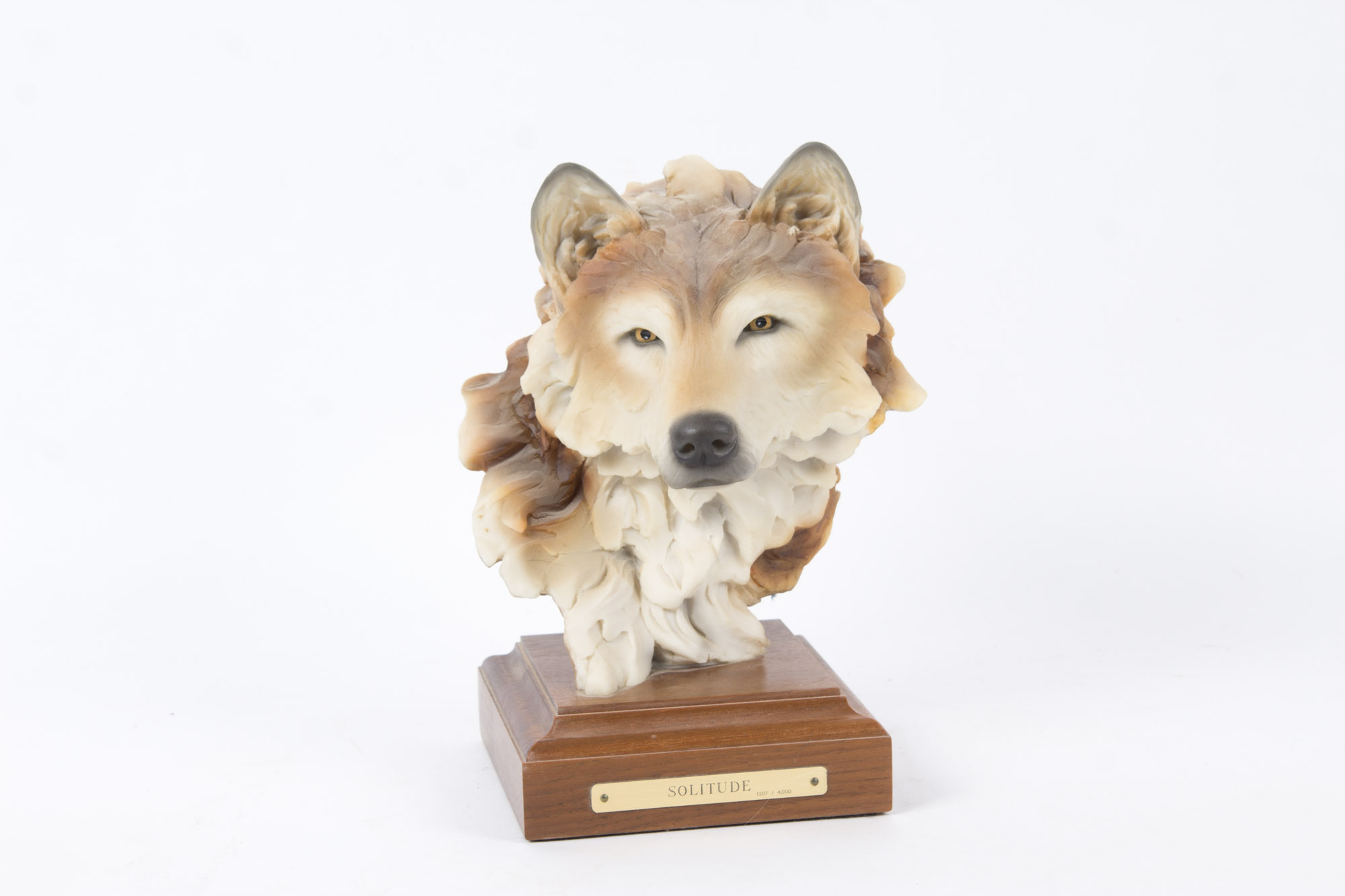 Stephen Herrero Limited Edition Cast Resin Wolf Sculpture "Solitude"