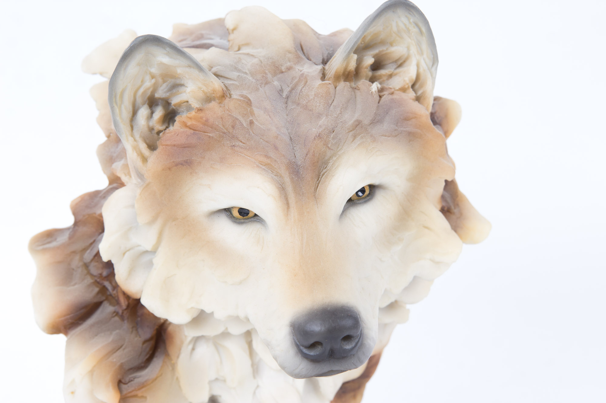Stephen Herrero Limited Edition Cast Resin Wolf Sculpture "Solitude"