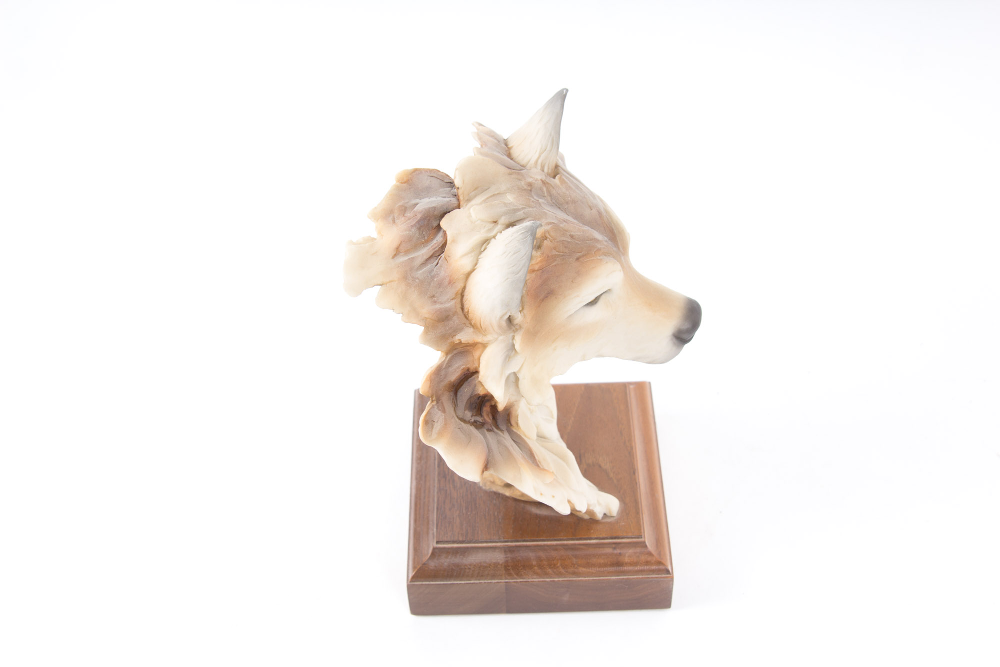 Stephen Herrero Limited Edition Cast Resin Wolf Sculpture "Solitude"