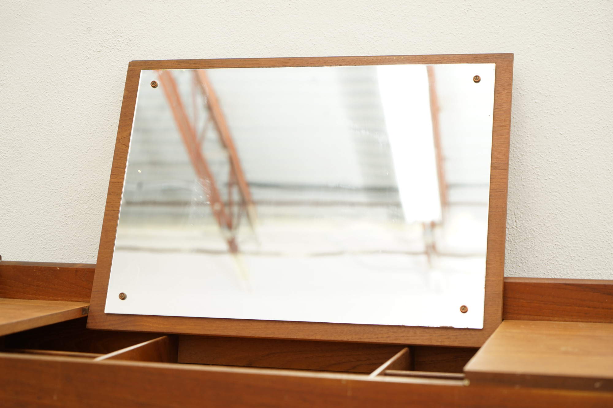 Danish Modern Teak Spinet Vanity