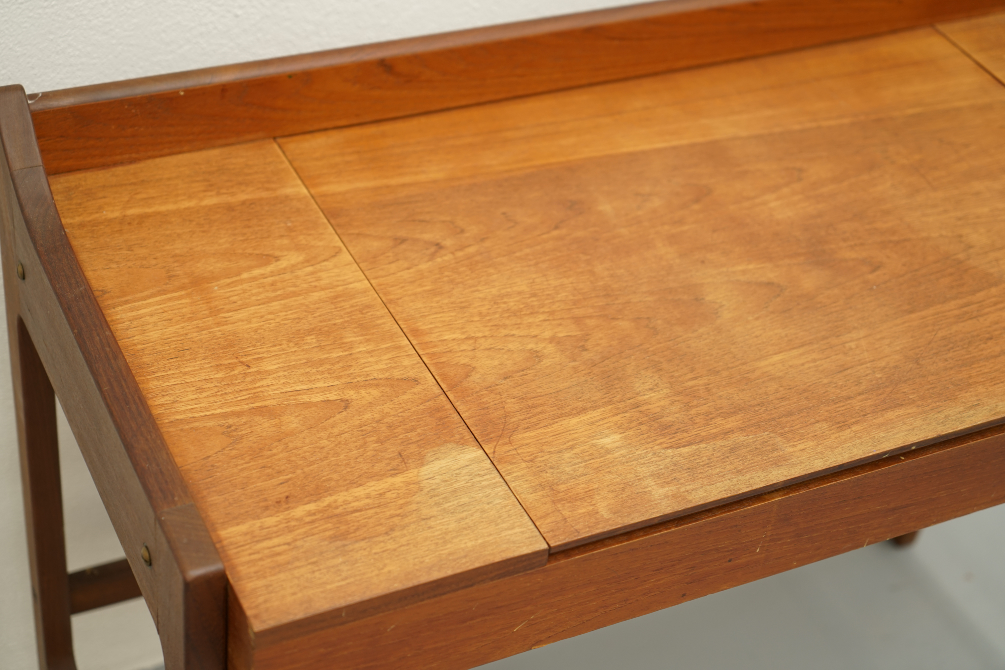 Danish Modern Teak Spinet Vanity