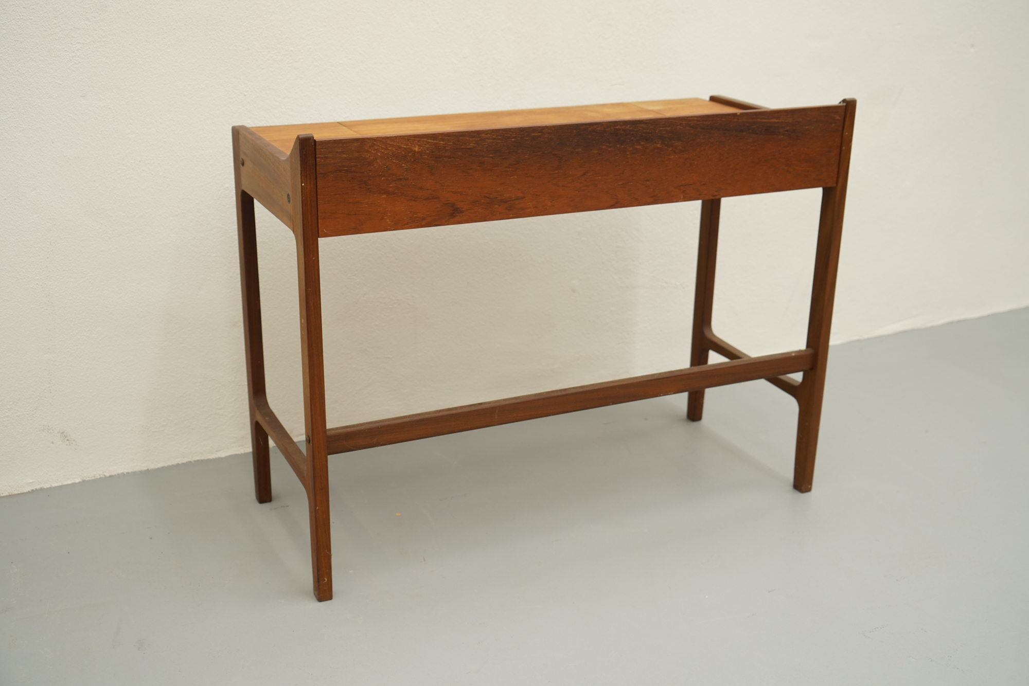 Danish Modern Teak Spinet Vanity