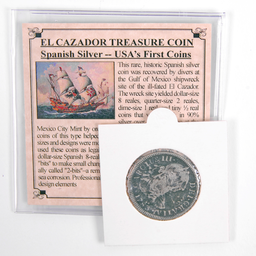 1783 Spanish Colonial 2 Reales El Cazador "Treasure Coin"