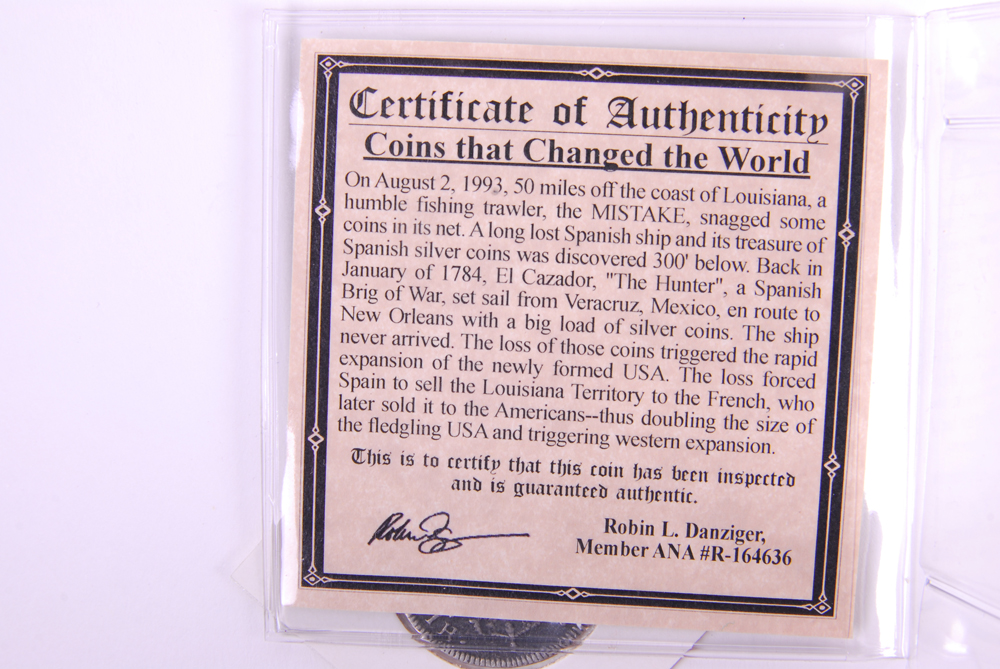 1783 Spanish Colonial 2 Reales El Cazador "Treasure Coin"