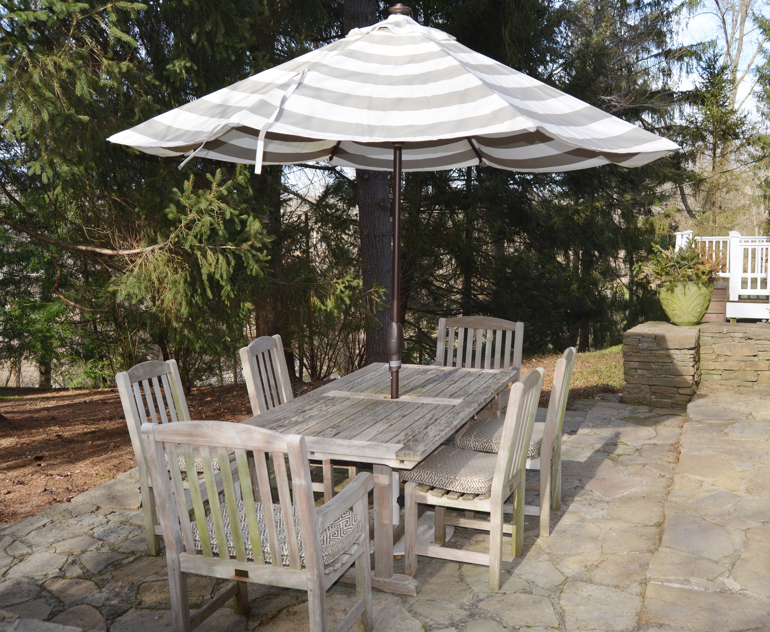 Smith & Hawken Teak Dining Table and Chairs