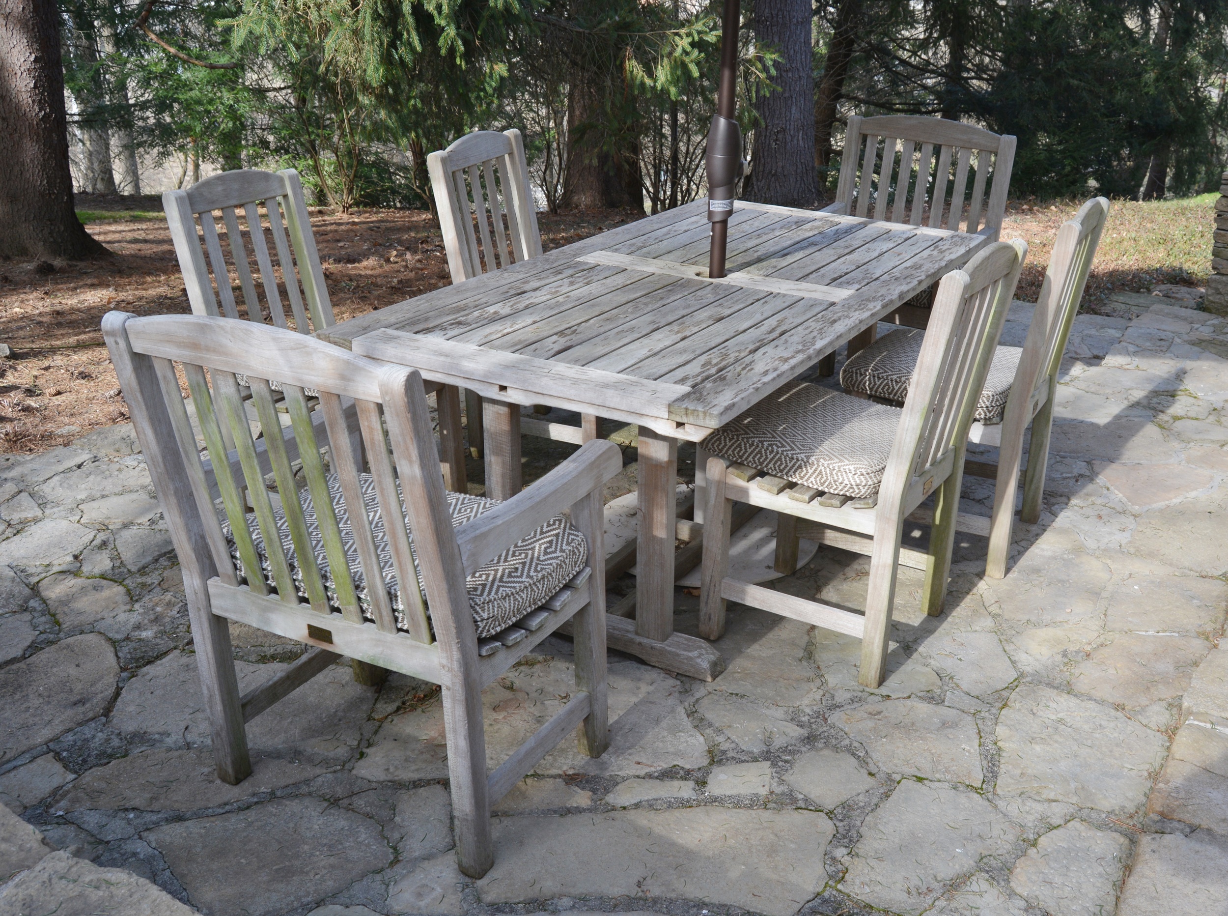 Smith & Hawken Teak Dining Table and Chairs