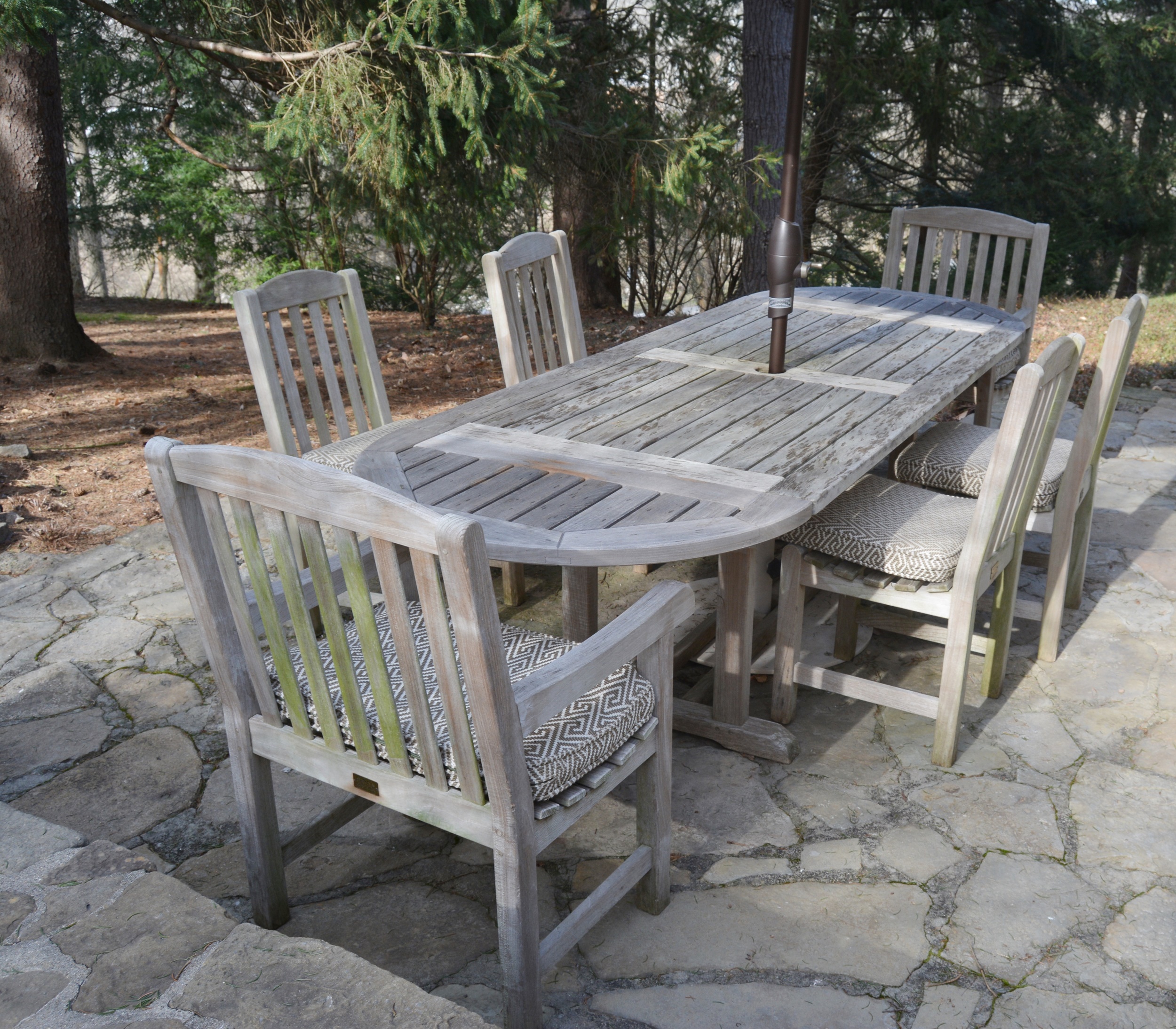 Smith & Hawken Teak Dining Table and Chairs