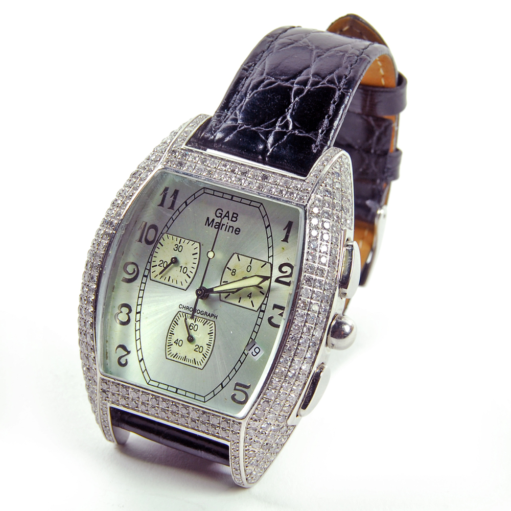 GAB Marine Chronograph 3.67 CTW Diamond Watch