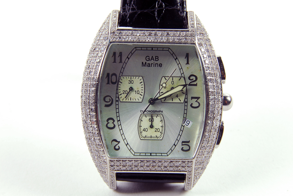 GAB Marine Chronograph 3.67 CTW Diamond Watch