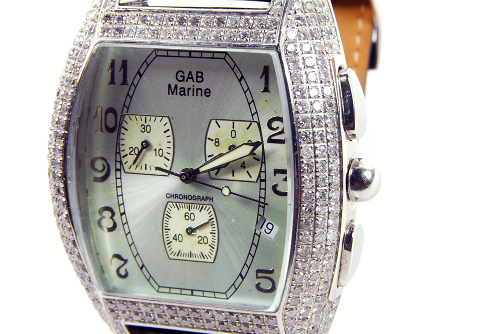 GAB Marine Chronograph 3.67 CTW Diamond Watch