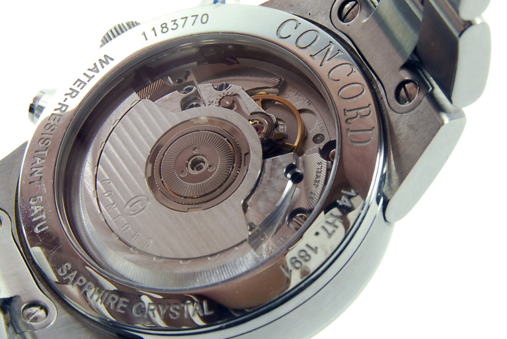 Concord Mariner Skeleton Back Watch