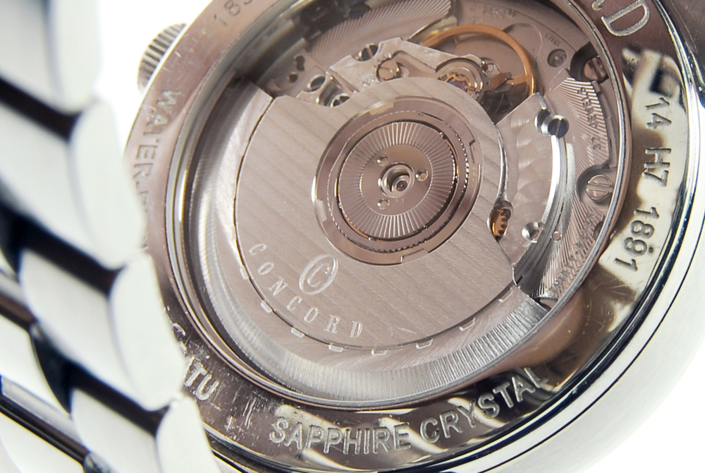 Concord Mariner Skeleton Back Watch