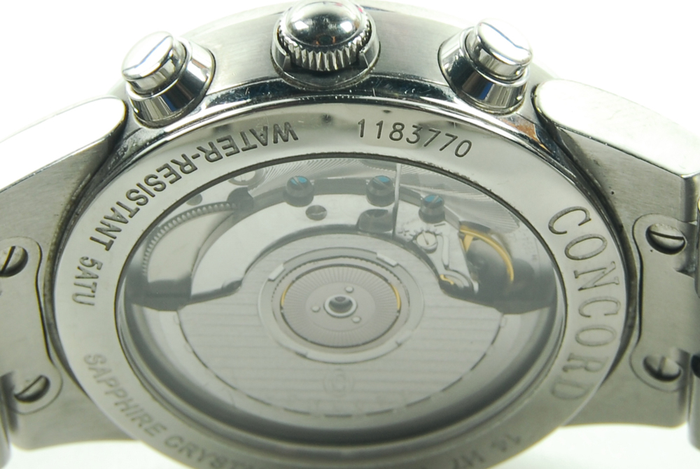 Concord Mariner Skeleton Back Watch