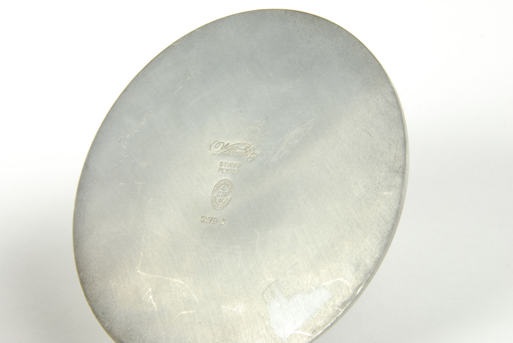 Stieff Pewter Inkwell from the Williamsburg Restoration Collection