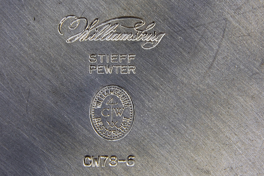 Stieff Pewter Inkwell from the Williamsburg Restoration Collection