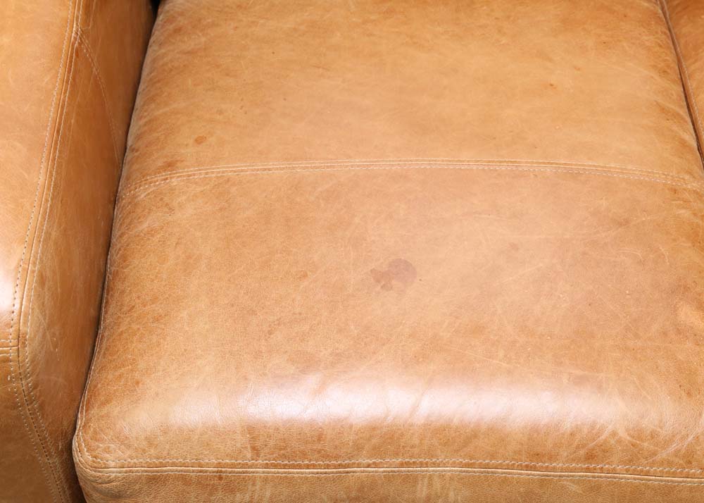 Distressed Leather Sofa by Bassett