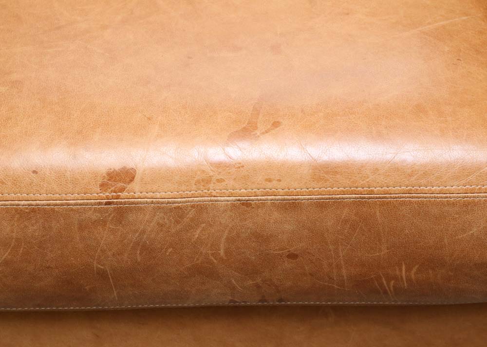Distressed Leather Sofa by Bassett