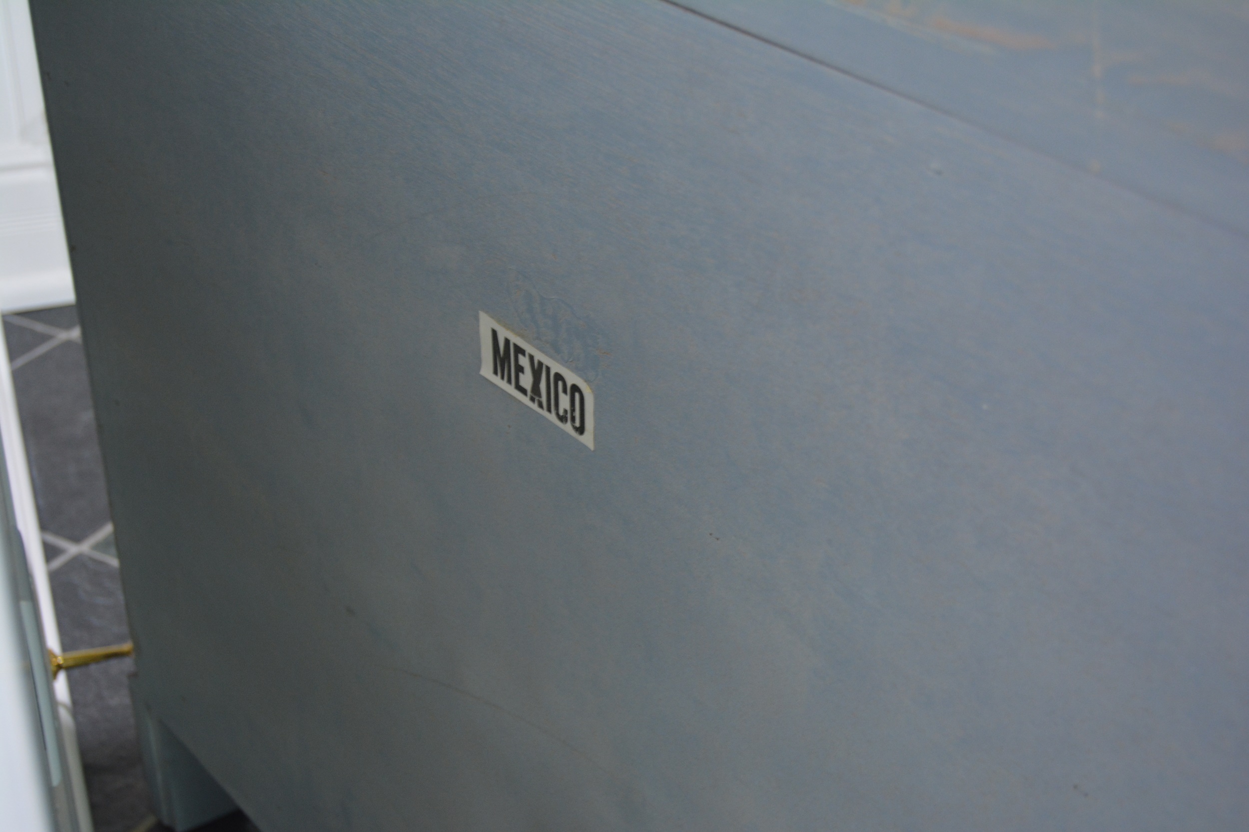 Black and Red Distressed Dresser