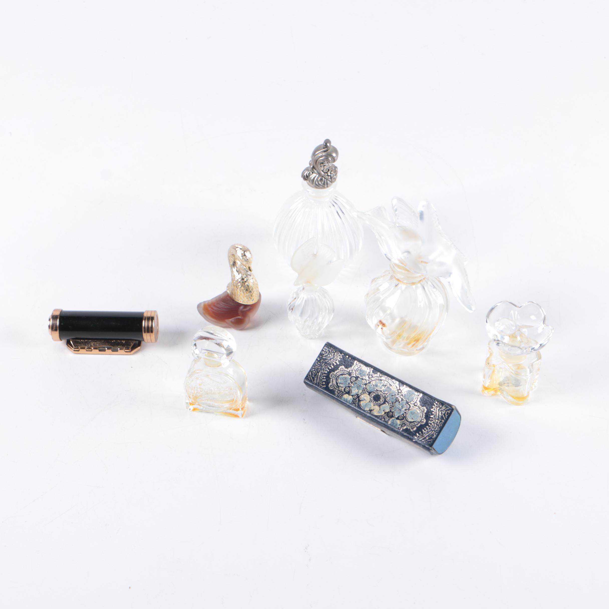 Perfume Bottles and Lipstick Cases including Oscar de la Renta